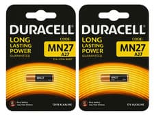 Image of 2x Duracell MN27 A27 12V Alkaline Batteries 27A GP27A EL812 For Remotes