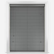 Image of NewEdgeBlinds PVC Faux Wood String Venetian Blinds Smooth 50mm Slat 120cm Drop