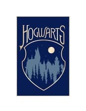 Image of Harry Potter Hogwarts Fleece Navy Blanket | BNWT | 