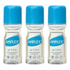 Image of Amplex Active Anti-perspirant Deodorant Roll-On 50ml - Pack of 3