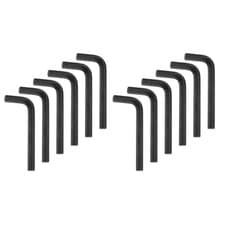 Image of 12pcs Hex Key Wrench 3/8" L-Shape Hexagon SAE Wrenches Black