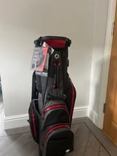 Image of Motocaddy HydroFLEX Waterproof Golf Stand Bag Charcoal/Red – Brand New