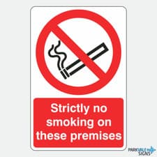 Image of Strictly No Smoking On These Premises Sign