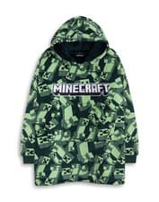 Image of Minecraft Green Creeper Blanket Hoodie Boys