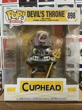 Image of Funko Pop! Deluxe Cuphead Devil's Throne Vinyl Figure #898 New Boxed