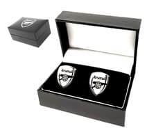 Image of ARSENAL FC STAINLESS STEEL MENS EXECUTIVE CREST SHIRT CUFFLINKS AFC