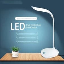 Image of LED Desk Lamp USB Rechargeable Touch Dimmable 3 Color Foldable Reading Light UK