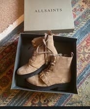 Image of All Saints Donita Camel Ankle Boots UK3 EU36 Brand New with Box