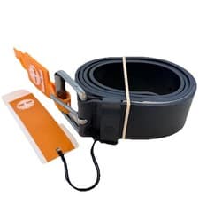 Image of Timberland Mens Black Leather Belt Size W32 85cm New