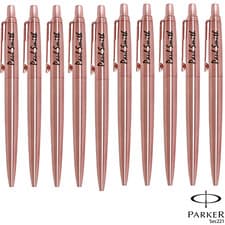 Image of PERSONALISED ENGRAVED PARKER JOTTER ROSE GOLD BALL POINT PEN - SPECIAL EDITION