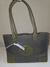 Image of Tory Burch Ella Tote bag, Tory Burch Big Bag-Olive Green