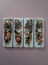 Image of Set Of 4 Magnetic Bookmarks - Cats