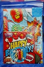 Image of Assorted Gift Packs:- 2 Sheets Wrapping Paper, 2 Gift tags and 1 Card & Envelope