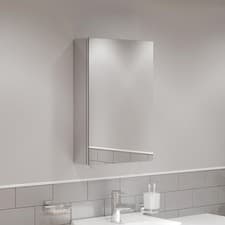 Image of Bathroom Mirror Cabinet Single Door Cupboard Stainless Steel Wall Mounted 300mm