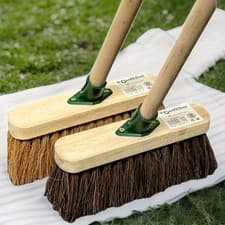 Image of TWIN PACK 10" SOFT AND HARD BROOM WITH HANDLE  PAIR (soft+hard) 