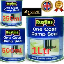Image of Rustins One Coat Damp Seal Paint Seals and Blocks Damp and Water Stains all size