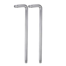Image of 2pcs T55 Tamper Proof Torx Key Wrench L Shape 9.76" Long Arm High Carbon Steel