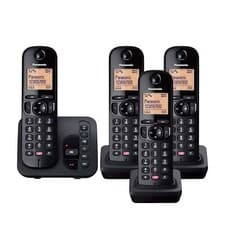 Image of Panasonic KX-TGC264EB Cordless Phone, Four Handsets with Answering Machine