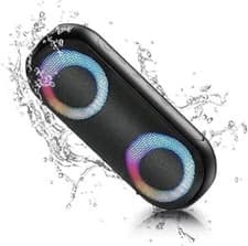 Image of Notabrick IPX7 Waterproof Wireless 5.0 Bluetooth Aux 30W RGB Speaker. Black