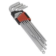 Image of Sealey AK7180 Ball-End Hex Key Set 9pc Lock-On - Metric