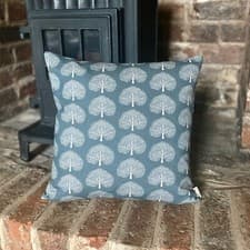 Image of 1174. OAK tree on Steal Grey Linen Look 100% Cotton Cushion Cover