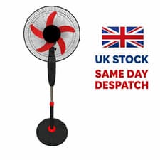 Image of 16" pedestal fan 5 blades 3 Speeds with remote control for office & bedroom