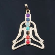 Image of 7 Chakra Healing Pendant Necklace with Crystals – Reiki, Yoga & Meditation Jewel