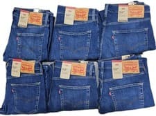 Image of Levis 512 Mens Slim Taper Fit Stretch Blue Denim Jeans All Sizes