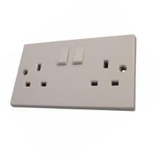Image of 13A Switched Socket 2 Gang Single Pole (SP)