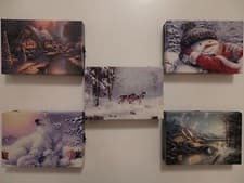 Image of Battery Operated Fibre Optic Canvas Picture 15 x 10cm (Choice of 4 Pictures)