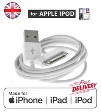 Image of 1M 30-Pin to USB Data Sync Charger Cable Wire for Apple iPhone iPad iPod - UK