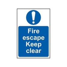 Image of Scan Fire Escape Keep Clear - PVC Sign 200 x 300mm