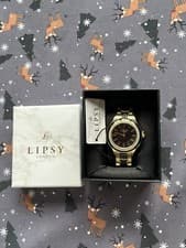 Image of LIPSY LONDON Women's Rose Gold Tone Quartz Watch SLP007RGM