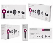 Image of Dyson Supersonic Hair Dryer Iron/Fuchsia + Attachments (HD08) New & Sealed