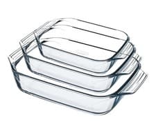 Image of Pyrex 8023510 Set of 3 Borosilicate Glass Oven Plates – Extreme Resistance –...