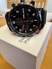 Image of Wenger Swiss Army Men's 01.1543.106 Attitude Chronograph Black Dial Watch 44mm