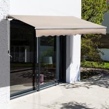 Image of Garden Patio Manual Awning Canopy Sun Shade Shelter Retractable 4 Size 5 Colour