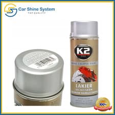 Image of Brake Caliper SILVER High Gloss Heat 260°C Resistant Paint Spray 400ml K2 2x