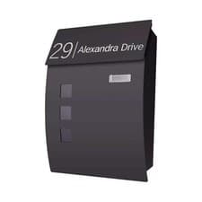 Image of Personalised Lockable Letter Post Box Large Mail Box Outdoor Wall Mount For Home