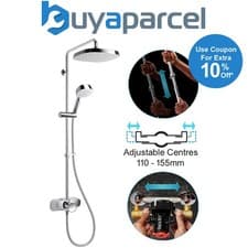 Image of Mira Showers Form Dual Thermostatic Mixer Shower Valve Exposed + Rainshower Head