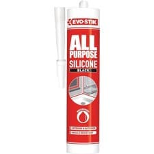 Image of Evo-Stik All Purpose Silicone Sealant Black C20 Weatherproof Flexible Sealant