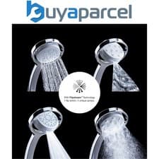 Image of Mira 360m Shower Head handset 4 Spray Flipstream Showerhead 135mm Chrome
