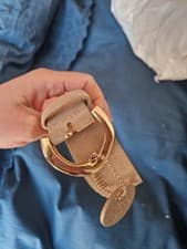 Image of New Accessorize Beige Suede Leather Belt S *Read Description*