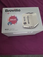 Image of Breville VTR003 Bold 2 Slice Toaster - Cream and Silver