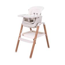 Image of Tutti Bambini Nova Evolutionary Highchair - Scandinavian Walnut & Ecru