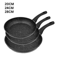 Image of Heavy Duty Non Stick Frying Pan Induction Black Safe Die Cast Cooking Skillet