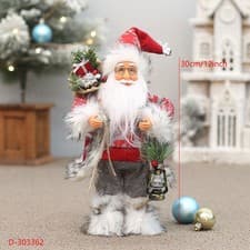 Image of 12 Inches Standing Santa Claus Santa Claus Decorations Party Supplies