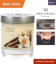 Image of Handcrafted Silver Candle with Vanilla Flower Aroma - 35 Hour Indoor Relaxation