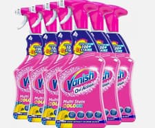 Image of Vanish Oxi Action Fabric Stain Remover Spray 500ml (Pack of 6) New + Free 24h