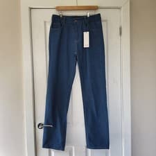 Image of Mens Firetrap Deadly Denim Blue Jeans 32 Waist Regular Straight Leg RRP £69.99
